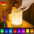 Touch Tischlampe Dimmbar USB Aufladbar LED Nachtlicht Farbwechse Nachttischlampe