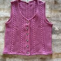 Häckel, Weste, Tracht rosa Strickweste, Größe 40