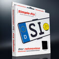 2 x SIMPLE FIX 2.0 | Kennzeichenhalter | Rahmenlose Nummernschildhalter | Set