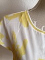 NEU CANDA weiß-gelbe Bluse Gr 34 XS, Blumenmuster, Top, Shirt, Sommer Oberteil