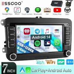 DAB+ Android 14 6+128G Carplay Autoradio 8Kern Für VW GOLF 5 6 Touran Caddy Polo