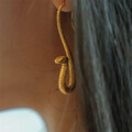 Punk Golden Color Vivid Snake Earrings Exaggerate Personality Fashion Ear Ho _r1