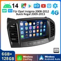 9"Autoradio 8-Kern 128G Android 14 Carplay Für Opel Insignia A G09 2008-2012 DSP