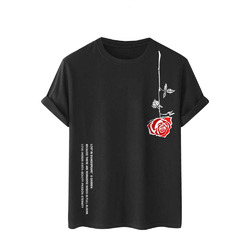 Herren T-Shirts Blume 3D Grafik T-Shirt Sommer Mode