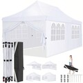 Faltpavillon 3x6m Pavillon Faltbar Gartenpavillon Partyzelt mit 6 Seitenwänden