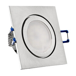 LED Bad Einbaustrahler Set IP44 230V 5W 110° dimmbar flach 35mm Feuchtraum MAR44
