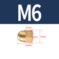 Hutmutter Messing Metrisch DIN 1587 Muttern M3 M4 M5 M6 M8 M10 M12 M14 M16 ~ M20