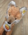 4900/22 STEIFF sehr schöner Fuchs Fuzzy 22cm sitzend Dralon rotbraun/weiß RAR