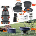 Camping Geschirr Set 2-3 Personen Outdoor Kochgeschirr aus Alu Camping Töpfe