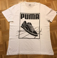 Puma T-Shirt Weiß Schwarz Größe 56/58 / XL