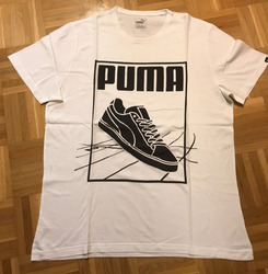 Puma T-Shirt Weiß Schwarz Größe 56/58 / XL