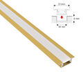 Aluminium Profil / Einbau Leiste "FUGE" gold für LED Streifen + Klick Abdeckung
