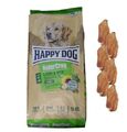 15kg Happy Dog  Naturcroq Adult Lamm&Reis Hundefutter + 6xKaninchenochren