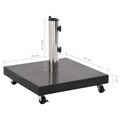 Sonnenschirmständer Granit 22/25/30kg Schirmständer Ständer Mit/ohne 4 Rollen