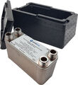 Plattenwärmetauscher 25-100kW 3/4" ISOLIERUNG Edelstahl SANITLINE Wärmetausche
