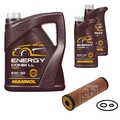 FEBI BILSTEIN Ölfilter 7L MANNOL Energy Combi LL 5W-30 für Mercedes-Benz
