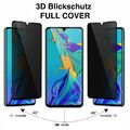 Huawei Blickschutz Panzerfolie Echtglas Privacy Display Schutzglas Sichtschutz