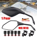 2x Spiegel Set Paar Spiegelset für Roller Motorrad Quad universal M8 M10 Gewinde