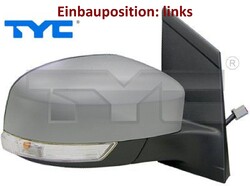 TYC 310-0186 Außenspiegel links Spiegel außen für Ford 
