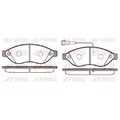 1x Bremsbelagsatz, Scheibenbremse REMSA 1237.12 passend für CITROËN FIAT
