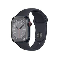 Apple Watch Series 8 41mm Mitternacht Aluminiumgehäuse mit Sportarmband, Regular