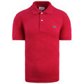 Lacoste Classic Fit Polo Shirt Short Sleeve Pink Mens Cotton Top L1212 WS3
