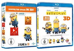 ICH - einfach unverbesserlich 1+2 in 3D+2D + Minions 3D+2D # 6-BLU-RAY-SET-NEU