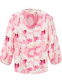 Tom Tailor Damen Bluse PRINTED V-Neck - Relaxed Fit 34 36 38 40 42 44 Blau Pink