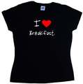 I Love Heart Frühstück Damen T-Shirt