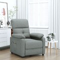 vidaXL Massagesessel Hellgrau Stoff