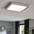 Deckenleuchte Deckenpanel Aufbaulampe LED chrom quadratisch Wohnzimmer L 30 cm