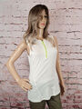 Esprit Sport Damen Top Zipper Tanktop Sportshirt Shirt Weiß Größe XS-XL