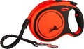 FLEXI Xtreme automatische Hundeleine, orange, L, 8 m, Band für Hunde bis 55 kg