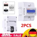2 Stromzähler LCD Drehstromzähler Kalibriert 3-Phasen für DIN Hutschiene 4 Draht