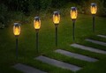 4/6 Stück Gartenfackeln Solarleuchten für Außen Solar Fackel Fackel Lampe Flamme