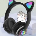 Bluetooth Katze Ohr Kopfhörer Gaming Headset Kopfhörer mit LED Licht für Kinder