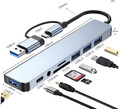 USB 3.0 Hub Verteiler Splitter Adapter USB C 8 IN 2 für Notebook Handy Laptop PC