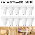 10er GU10 LED Birne 7W Warmweiß Leuchtmittel Glühbirne Spot Strahler Birnen Set