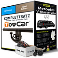 Für MERCEDES V Vito Typ W447 Anhängerkupplung abnehmbar +eSatz 13pol 06.14- Set