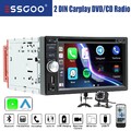 Doppelt 2 DIN Carplay Autoradio Android Auto CD DVD Bluetooth AM FM RDS Kam MIK
