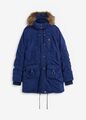 Neu Winterjacke mit abnehmbarer Kapuze Gr. 38 Tiefseeblau Damen-Jacke Mantel