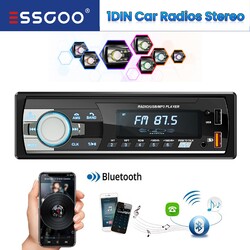 Auto Autoradio Bluetooth mit Freisprech 7-Farben 1 DIN MP3 Player USB Aux AM TF