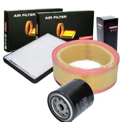 KAMOKA POLLENFILTER + LUFTFILTER + ÖLFILTER SET passend für RENAULT MEGANE 1