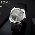 Luxus exklusiv Silber Herren Armbanduhr Leder Analog Elegant Quarz Trenduhr 