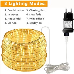 100-300 LED Lichtschlauch Lichterschlauch Garten Deko Außen Innen Lichterkette