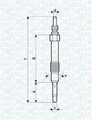 MAGNETI MARELLI 062900014304 Diesel Glühkerze für OPEL ZAFIRA B (A05)