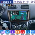 Autoradio Für Mazda 6 GG GY 2007-2012 Android14 GPS NAVI WIFI BT FM RDS +Kamera