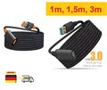 USB Verlängerung Kabel  Stück 2M,USB 3.0 Verlängerungskabel A Stecker auf A Buc