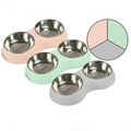 Doppel-Hundenapf Haustier Futter-Napf Katze Hunde Edelstahl Fressnapf Wassernapf