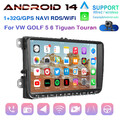 Android 14 Carplay Autoradio  GPS SAT NAVI RDS Für VW GOLF 5 6 Tiguan Touran EOS